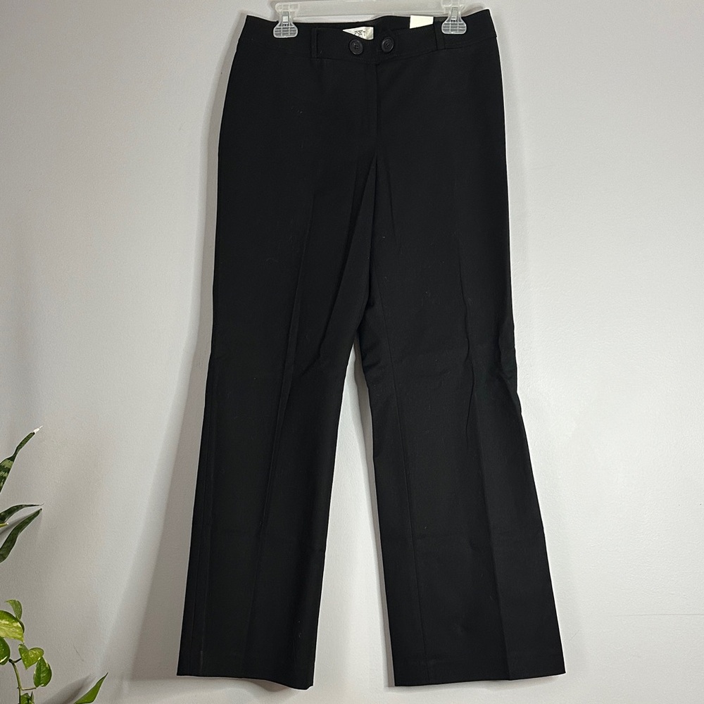 Loft Contour through hip & thigh flare leg/stretch Classic Black Women's Pants 6